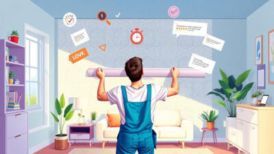 Bisnis Rumahan Jasa Pemasangan Wallpaper Dinding Dengan Hasil Yang Sangat Rapi